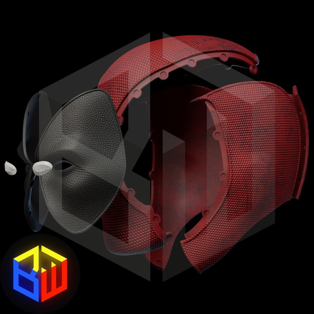 Deadpool Comic Style Cosplay Helmet